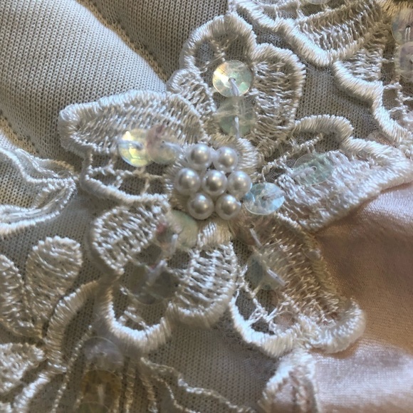 Pollinaise/ vintage/ short nightie/ size s/ light pink with rose embellishments - Picture 4 of 7